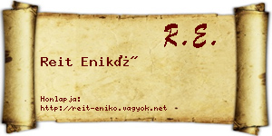 Reit Enikő névjegykártya